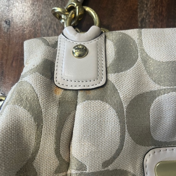 Coach Kristin Signature C Cream/Gold Canvas Satchel - Picture 5 of 8